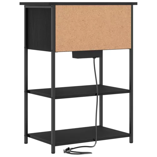  Éjjeliszekrény Musta tammi 55 x 31 x 76 cm Faanyag