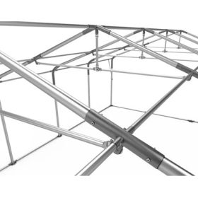   Discontmania Professional Deluxe 5x10 m Festzelt mit 2,6 m Seitenhöhe – 550 g/m² Plane – extra starke Stahlkonstruktion