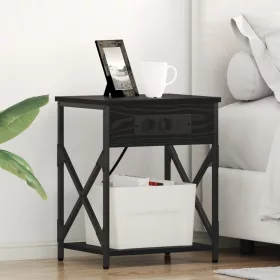    Éjjeliszekrény 2 pcs Fekete tölgy 41 x 31 x 51 cm Faanyag