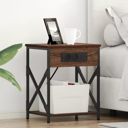  Éjjeliszekrény 2 pcs Barna tölgy 41 x 31 x 51 cm Faanyag