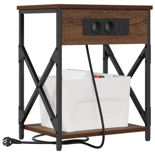  Éjjeliszekrény 2 pcs Barna tölgy 41 x 31 x 51 cm Faanyag