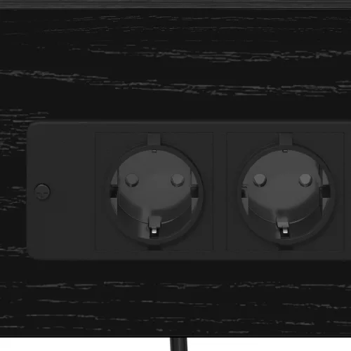  Éjjeliszekrény Töltőállomással polcokkal tárolóval Musta tammi Faanyag