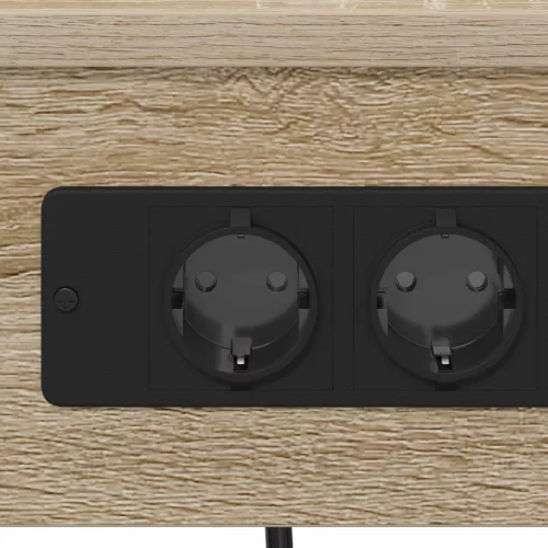  Éjjeliszekrény Töltőállomással 2 pcs sonoma tölgy Faanyag