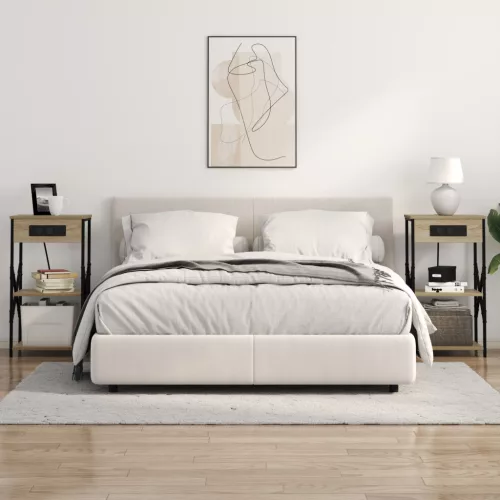  Éjjeli Szekrények 2 pcs sonoma tölgy 41 x 31 x 76 cm Faanyag