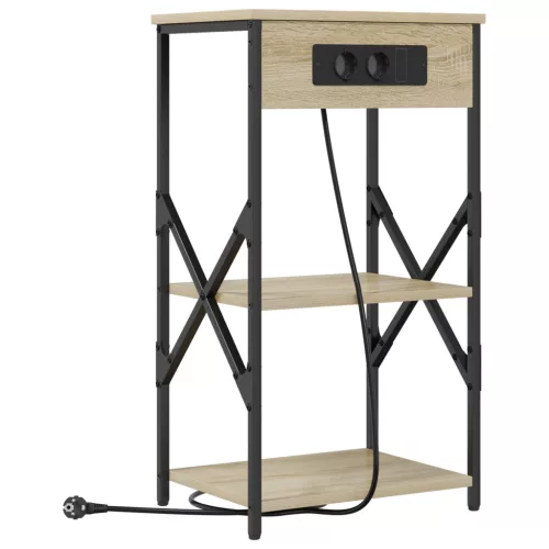  Éjjeli Szekrények 2 pcs sonoma tölgy 41 x 31 x 76 cm Faanyag