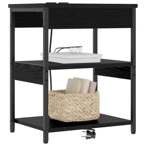  Éjjeli Szekrények 2 pcs Musta tammi 41 x 31 x 51 cm Faanyag