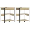  Éjjeli Szekrények 2 pcs sonoma tölgy 41 x 31 x 51 cm Faanyag