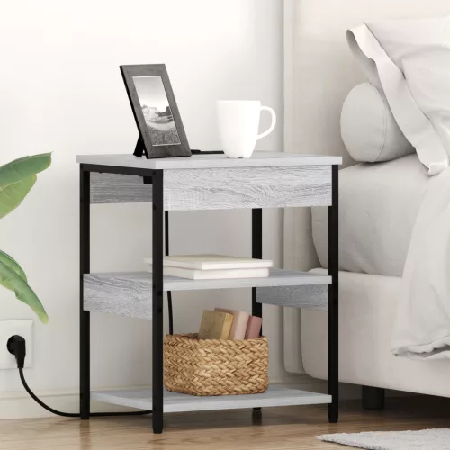  Éjjeli Szekrények 2 pcs Szürke sonoma 41 x 31 x 51 cm Faanyag