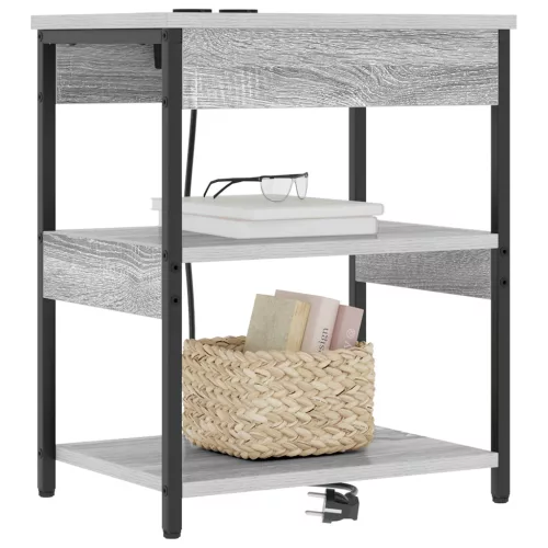  Éjjeli Szekrények 2 pcs Szürke sonoma 41 x 31 x 51 cm Faanyag