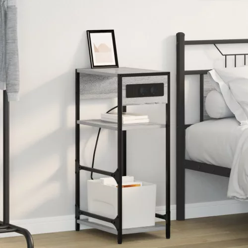  Éjjeliszekrény fiókkal Szürke sonoma 40 x 27 x 76 cm Faanyag