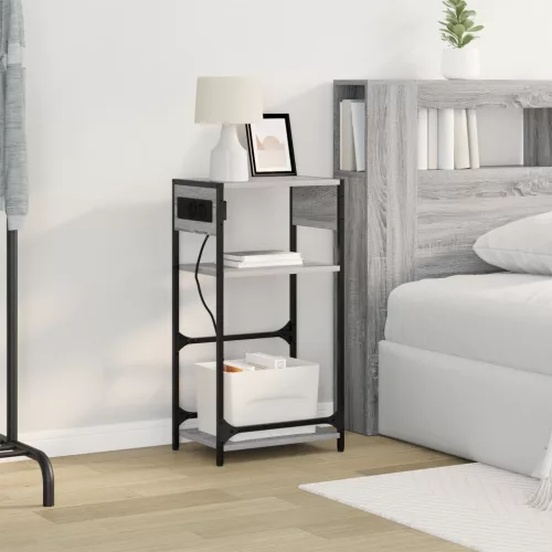  Éjjeliszekrény fiókkal Szürke sonoma 40 x 27 x 76 cm Faanyag