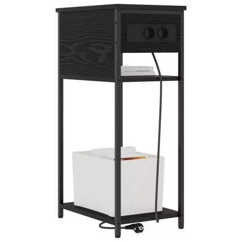  Éjjeliszekrény Musta tammi 28.1 x 40.9 x 75 cm Faanyag