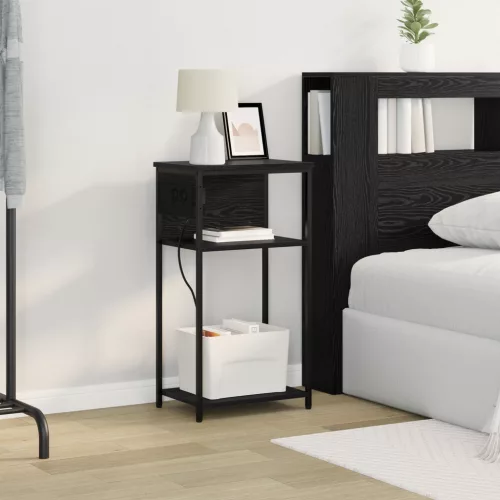  Éjjeliszekrény Musta tammi 28.1 x 40.9 x 75 cm Faanyag