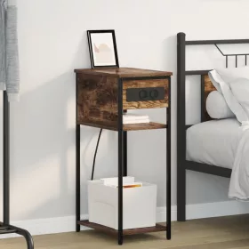    Éjjeliszekrény Füstölt tölgy 28.1 x 40.9 x 75 cm Faanyag