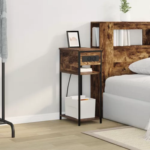  Éjjeliszekrény Füstölt tölgy 28.1 x 40.9 x 75 cm Faanyag