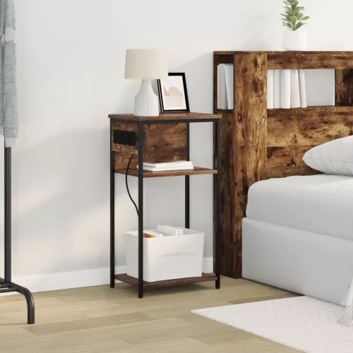  Éjjeliszekrény Füstölt tölgy 28.1 x 40.9 x 75 cm Faanyag