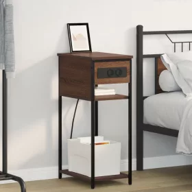  Éjjeliszekrény barna tölgy 41 x 28 x 76 cm Faanyag