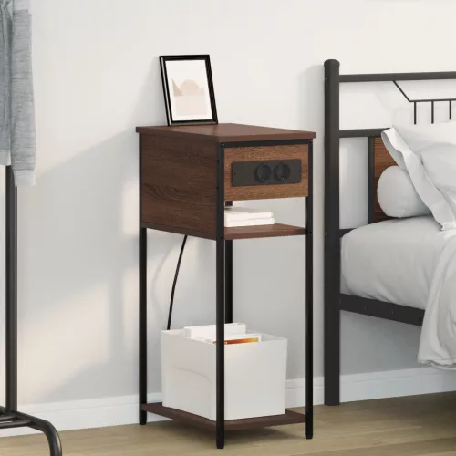  Éjjeliszekrény barna tölgy 41 x 28 x 76 cm Faanyag