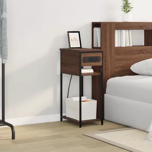  Éjjeliszekrény barna tölgy 41 x 28 x 76 cm Faanyag