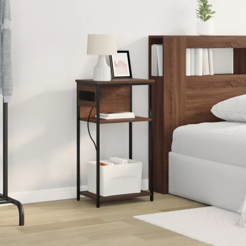  Éjjeliszekrény barna tölgy 41 x 28 x 76 cm Faanyag