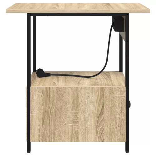  Éjjeliszekrény fiókkal sonoma tölgy 60 x 30 x 61 cm Faanyag