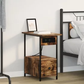    Éjjeliszekrény fiókkal Füstölt tölgy 60 x 30 x 61 cm Faanyag