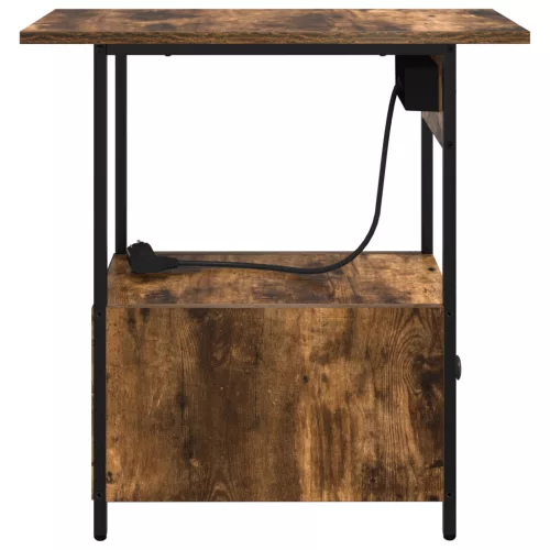  Éjjeliszekrény fiókkal Füstölt tölgy 60 x 30 x 61 cm Faanyag