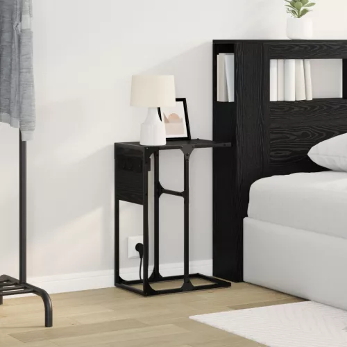  Éjjeli asztal Musta tammi 41.5 x 26 x 60.5 cm Faanyag