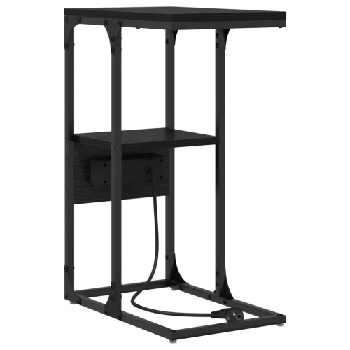  Éjjeli asztal fiókkal Musta tammi 41.5 x 26 x 60.5 cm Faanyag