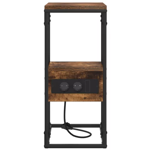  Éjjeli asztal fiókkal Füstölt tölgy 41.5 x 26 x 60.5 cm Faanyag