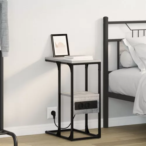  Éjjeli asztal fiókkal Szürke sonoma 41.5 x 26 x 60.5 cm Faanyag