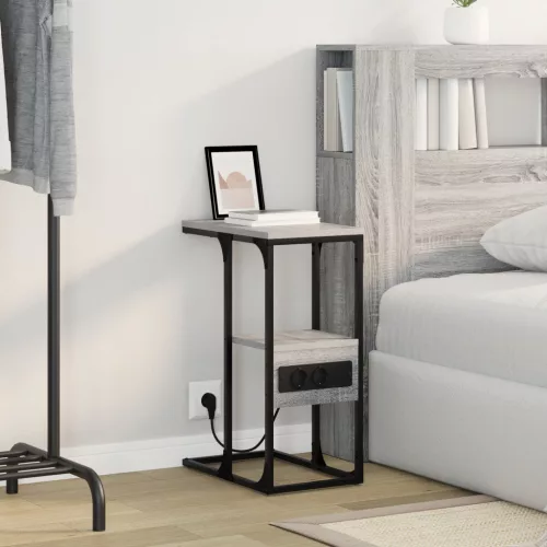  Éjjeli asztal fiókkal Szürke sonoma 41.5 x 26 x 60.5 cm Faanyag