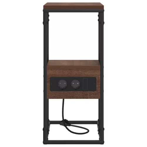  Éjjeli asztal fiókkal barna tölgy 41.5 x 26 x 60.5 cm Faanyag