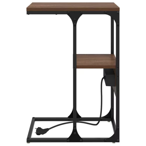  Éjjeli asztal fiókkal barna tölgy 41.5 x 26 x 60.5 cm Faanyag