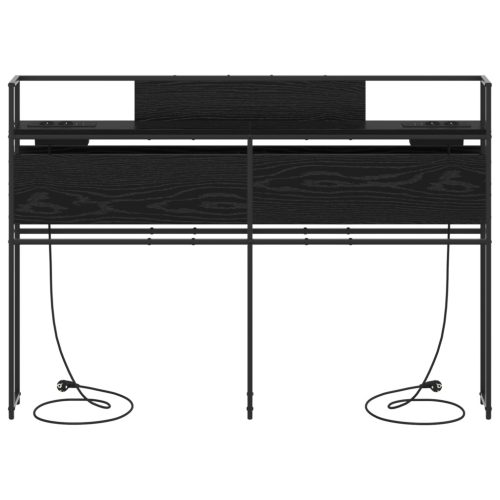  Tároló fejtámla fejtámlával tárolóval Musta tammi 160 cm Faanyag