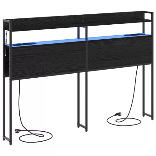  Tároló fejtámla Fekete tölgy 150 cm Faanyag