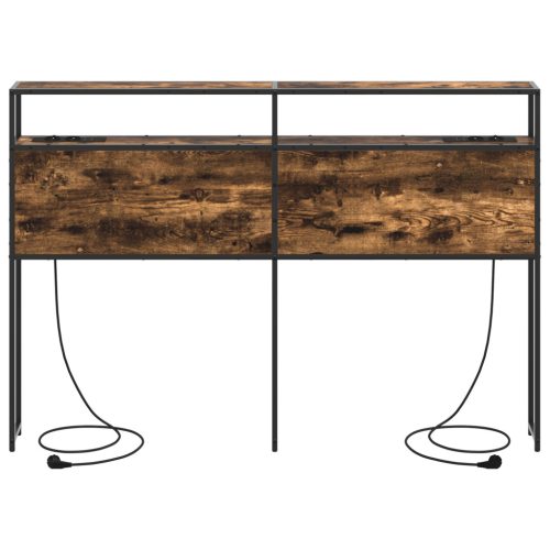  Tároló fejtámla fejtámlával tárolóval Füstölt tölgy 140 cm Faanyag