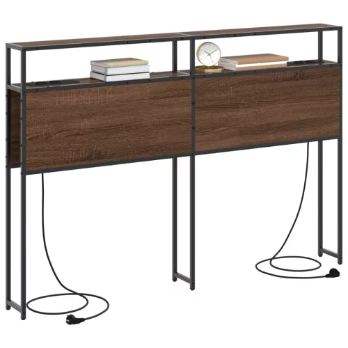  Tároló fejtámla fejtámlával tárolóval Barna tölgy 140 cm Faanyag