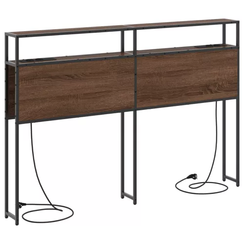  Tároló fejtámla fejtámlával tárolóval Barna tölgy 140 cm Faanyag