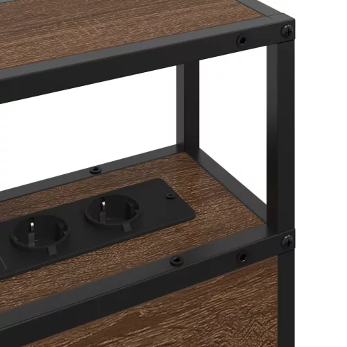  Tároló fejtámla fejtámlával tárolóval Barna tölgy 140 cm Faanyag