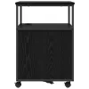  Irodai szekrény kerékkel Musta tammi 60 x 46 x 67 cm Faanyag