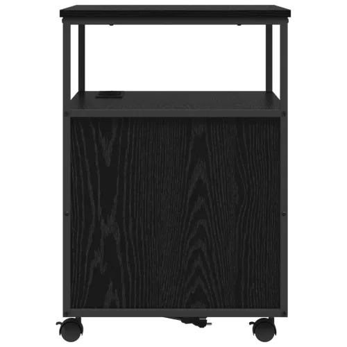  Irodai szekrény kerékkel Musta tammi 60 x 46 x 67 cm Faanyag