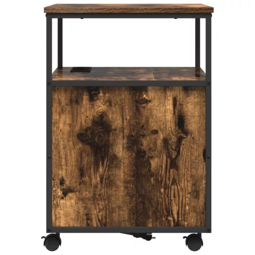  Irodai szekrény kerékkel Füstölt tölgy 60 x 46 x 67 cm Faanyag