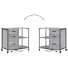  Irodai szekrény kerékkel Szürke sonoma 76 x 41 x 72 cm Faanyag