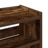  füstös tölgy színű szerelt fa cipőtartó 60x25x81 cm