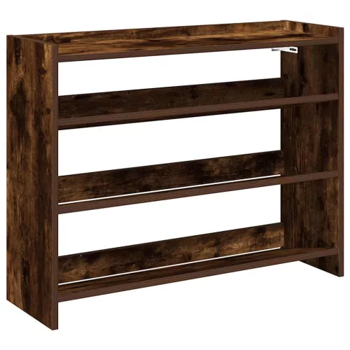  füstös tölgy színű szerelt fa cipőtartó 80x25x62 cm