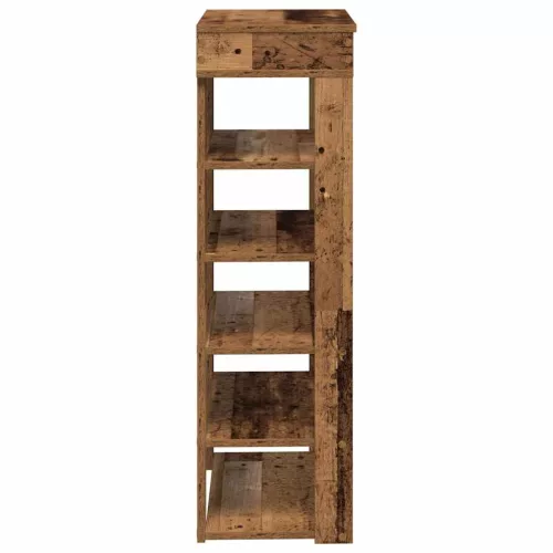  antik fa szerelt fa cipőtartó 60x30x98 cm