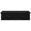  Falipolc fiókokkal fekete 60x25x15 cm műszaki fa