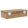  Falipolc fiókokkal artisian tölgy 60x25x15 cm műszaki fa