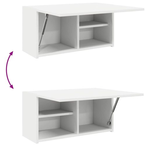  fehér szerelt fa fali fürdőszobaszekrény 60x25x30 cm